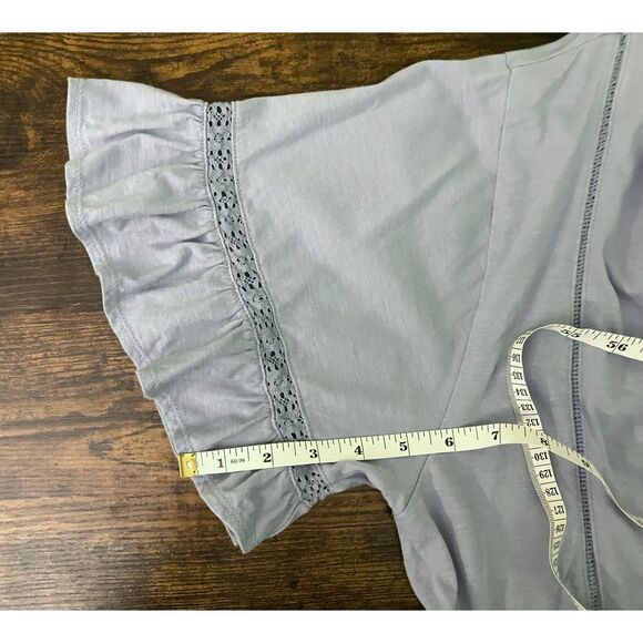 aerie flowy cropped notch neck t-shirt - Picture 11 of 11